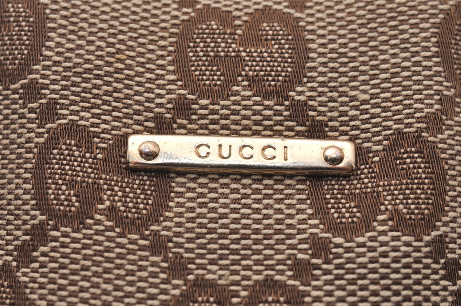 Authentic GUCCI Cigarette Case Pouch Purse GG Canvas Leather 115249 Brown 8058I