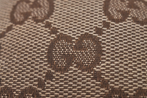 Authentic GUCCI Cigarette Case Pouch Purse GG Canvas Leather 115249 Brown 8058I