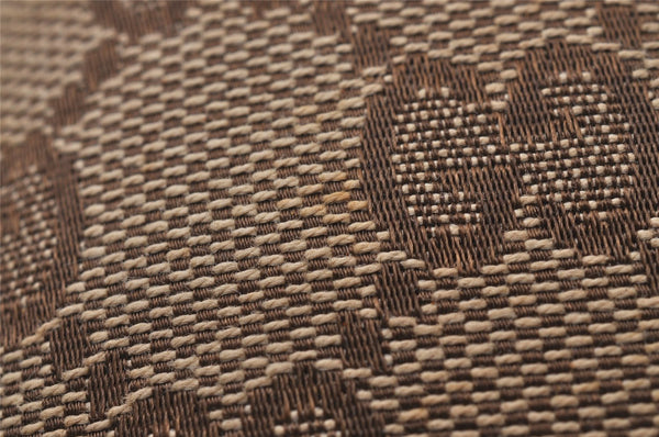 Authentic GUCCI Cigarette Case Pouch Purse GG Canvas Leather 115249 Brown 8058I