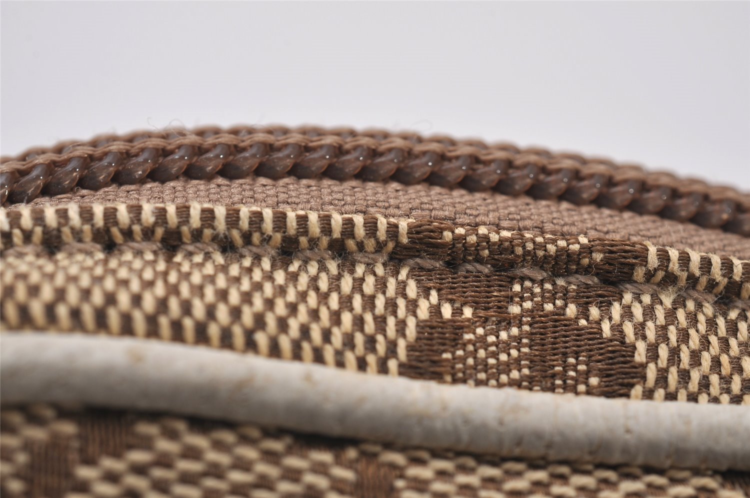 Authentic GUCCI Cigarette Case Pouch Purse GG Canvas Leather 115249 Brown 8058I