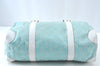 Authentic GUCCI Hand Boston Bag GG Canvas Leather 0000851 Light Blue 8059J
