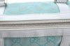 Authentic GUCCI Hand Boston Bag GG Canvas Leather 0000851 Light Blue 8059J