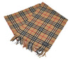 Authentic Burberrys Vintage Nova Check Wool Winter Scarf Stole Beige 8060I