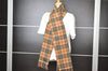 Authentic Burberrys Vintage Nova Check Wool Winter Scarf Stole Beige 8060I