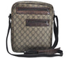 Authentic GUCCI Vintage Shoulder Cross Body Bag GG PVC Leather 92551 Brown 8061G