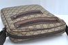 Authentic GUCCI Vintage Shoulder Cross Body Bag GG PVC Leather 92551 Brown 8061G