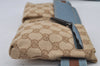 Authentic GUCCI Sherry Line Waist Body Bag GG Canvas Leather 162962 Beige 8061J