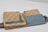 Authentic GUCCI Sherry Line Waist Body Bag GG Canvas Leather 162962 Beige 8061J