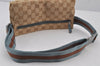 Authentic GUCCI Sherry Line Waist Body Bag GG Canvas Leather 162962 Beige 8061J