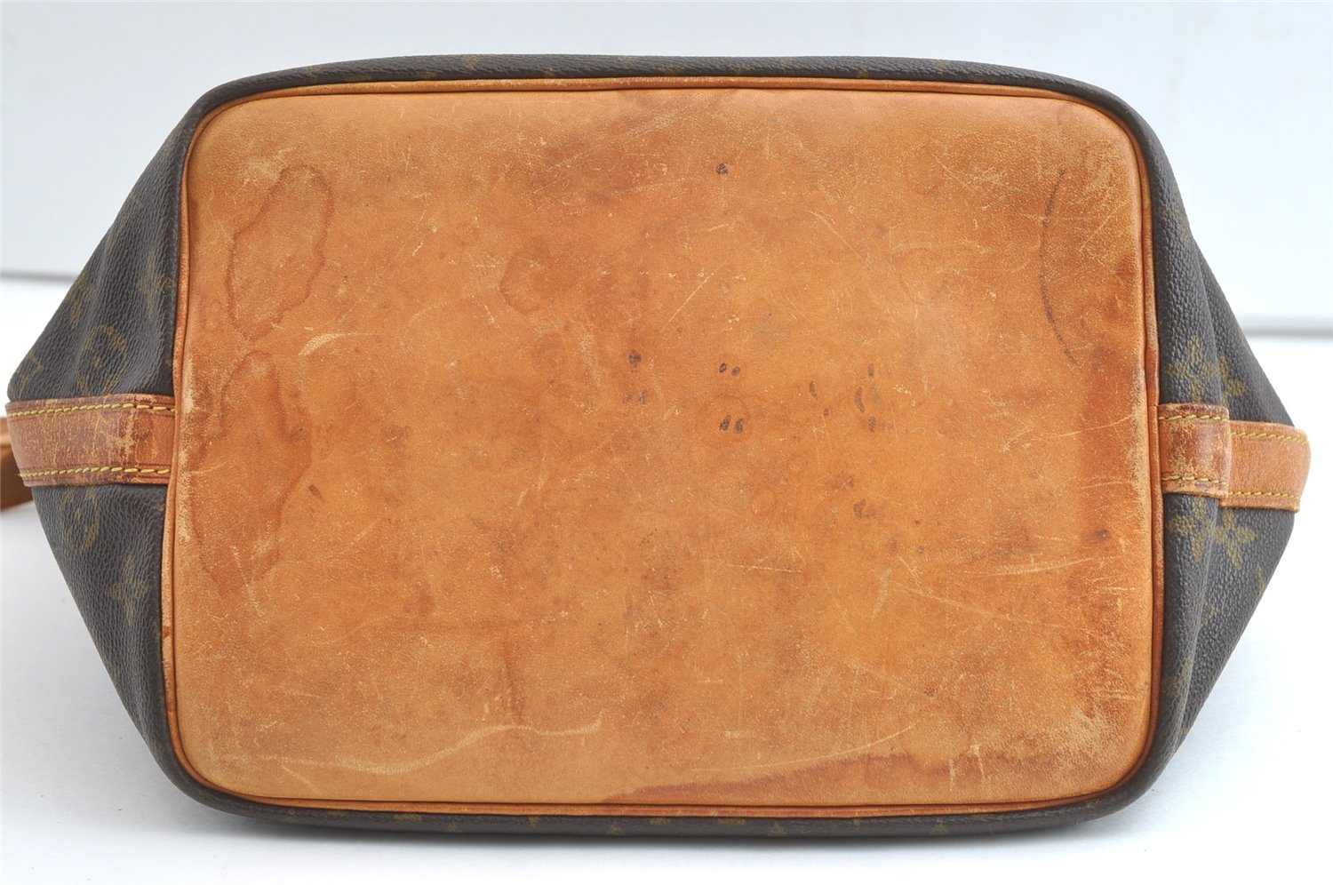 Authentic Louis Vuitton Monogram Petit Noe M42226 Shoulder Drawstring Bag 8063J