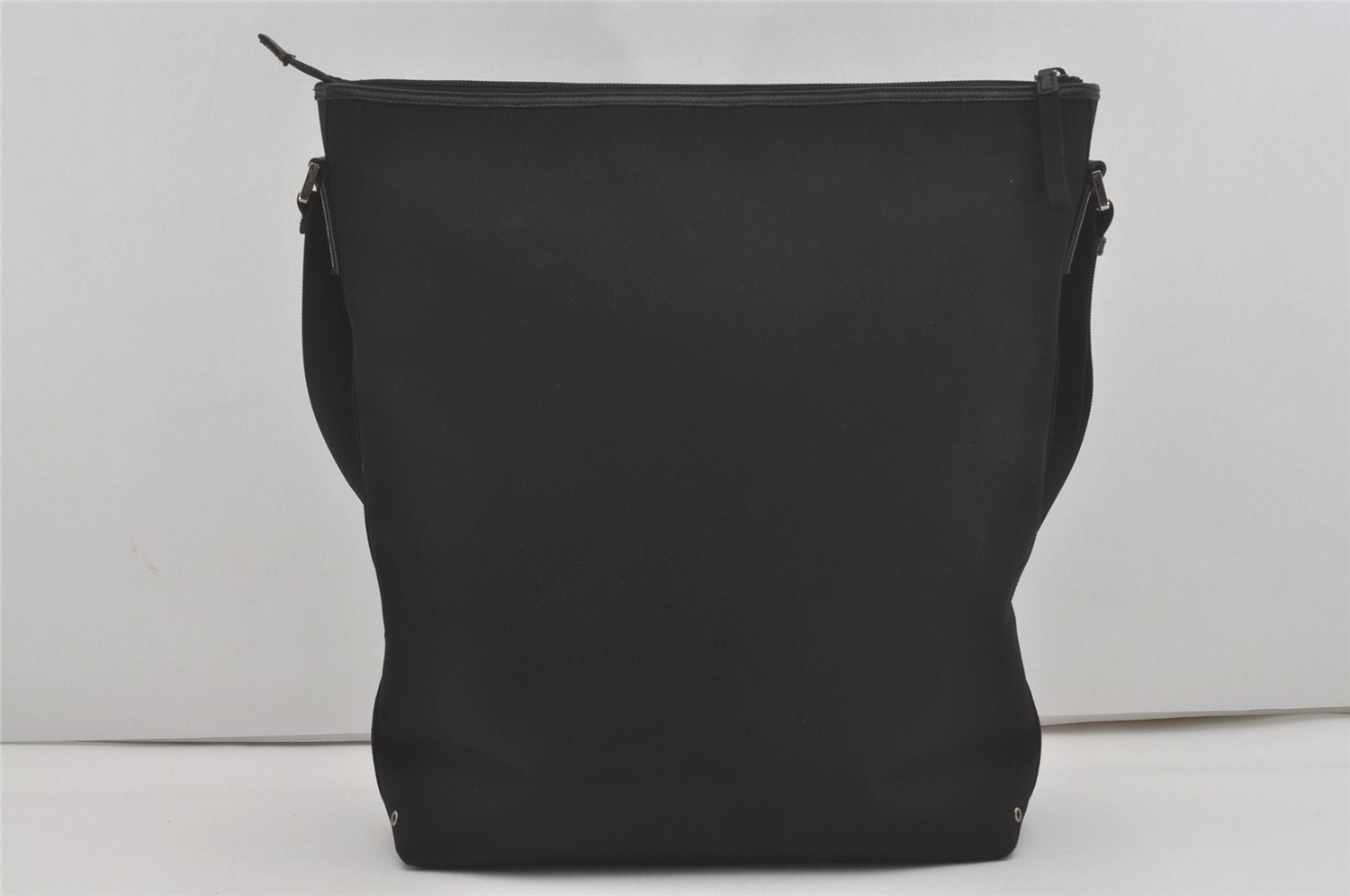 Authentic GUCCI Vintage Shoulder Tote Bag Nylon Leather 92534 Black  8064I