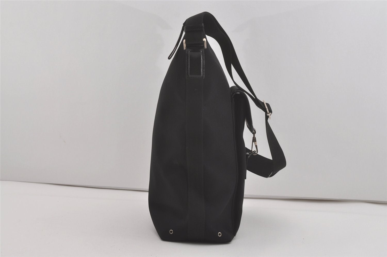 Authentic GUCCI Vintage Shoulder Tote Bag Nylon Leather 92534 Black  8064I