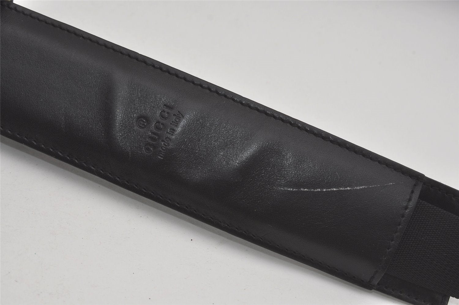 Authentic GUCCI Vintage Shoulder Tote Bag Nylon Leather 92534 Black  8064I