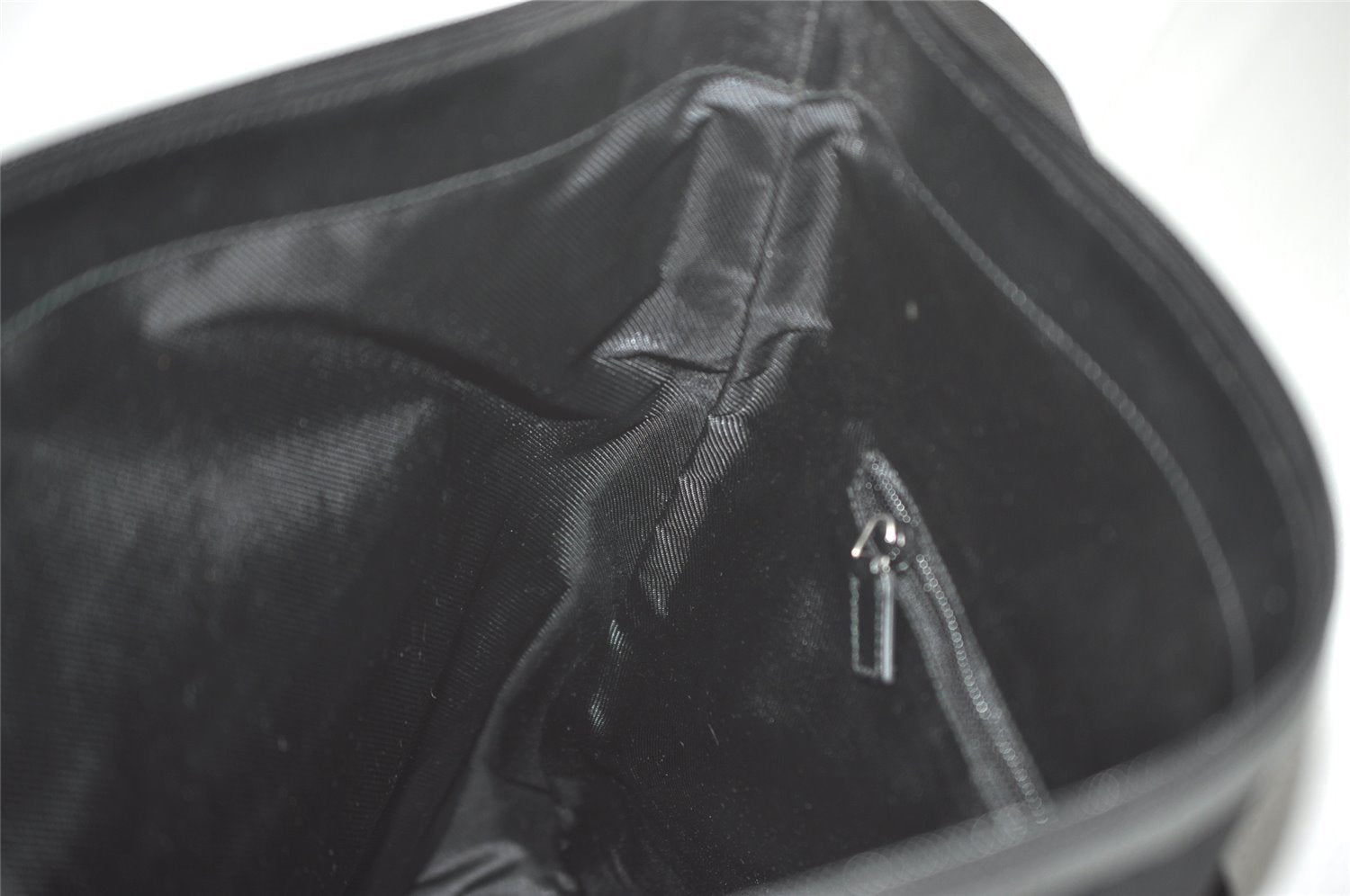 Authentic GUCCI Vintage Shoulder Tote Bag Nylon Leather 92534 Black  8064I