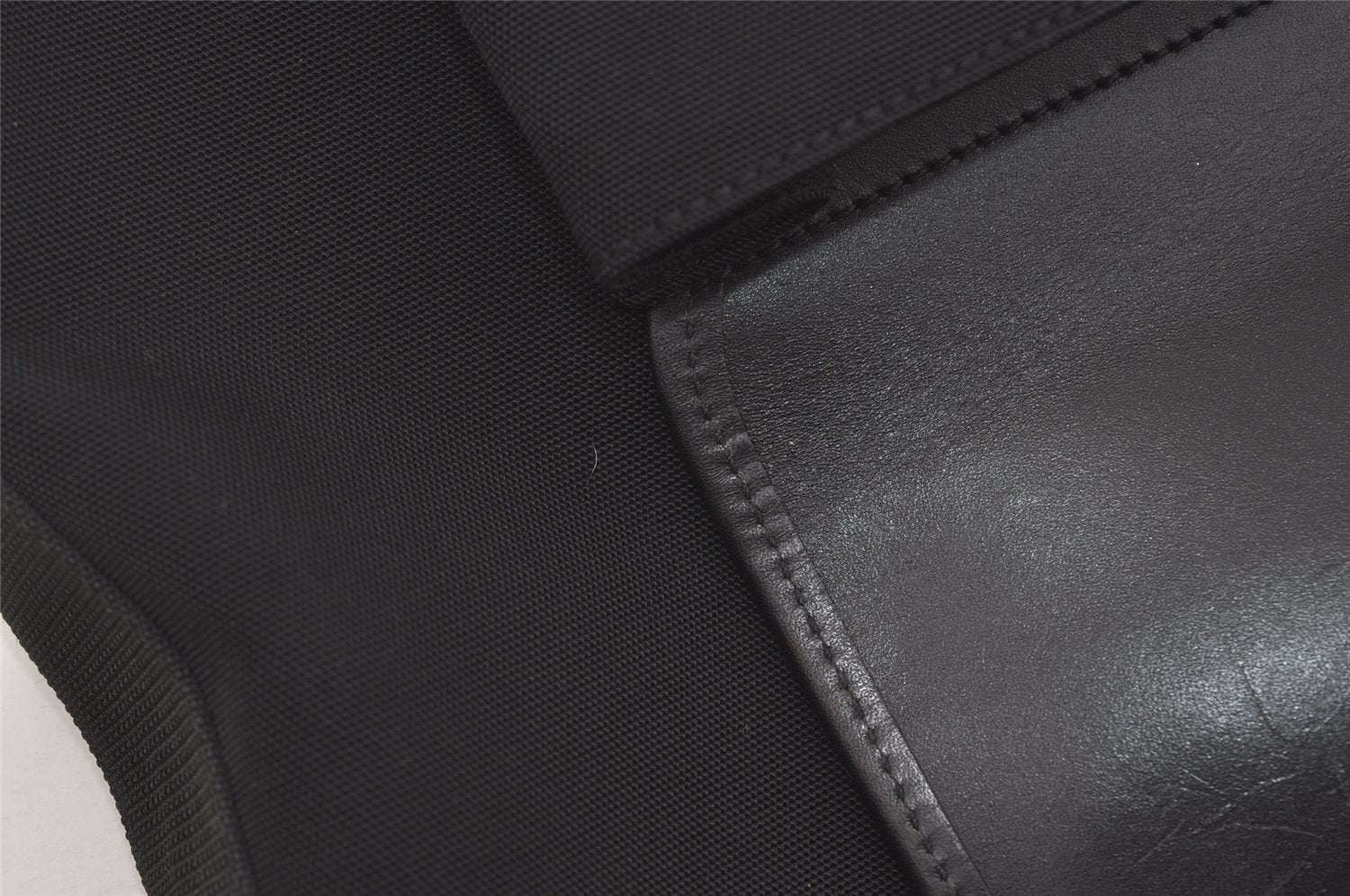 Authentic GUCCI Vintage Shoulder Tote Bag Nylon Leather 92534 Black  8064I