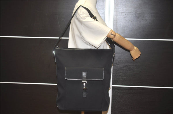 Authentic GUCCI Vintage Shoulder Tote Bag Nylon Leather 92534 Black  8064I