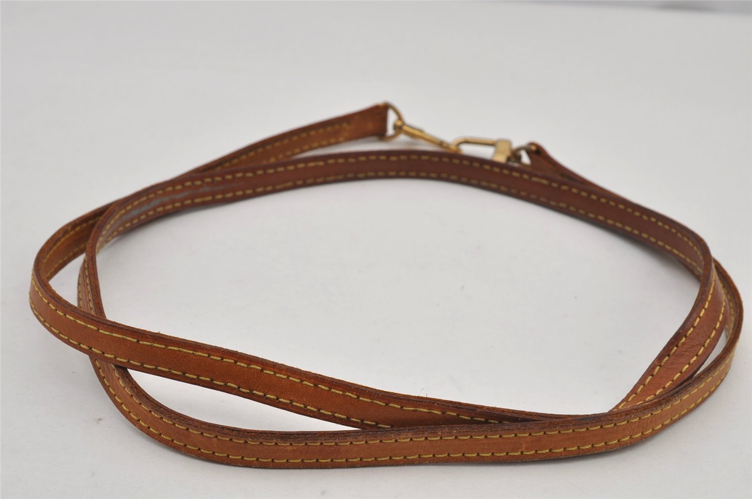 Authentic Louis Vuitton Leather Shoulder Strap Beige 47