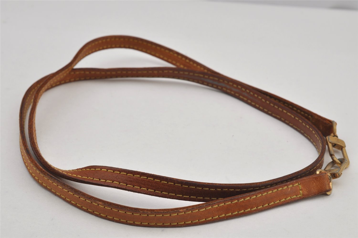 Authentic Louis Vuitton Leather Shoulder Strap Beige 47