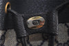 Authentic GUCCI Sherry Line Shoulder Drawstring Bag GG PVC Leather Navy 8066J
