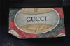 Authentic GUCCI Sherry Line Shoulder Drawstring Bag GG PVC Leather Navy 8066J