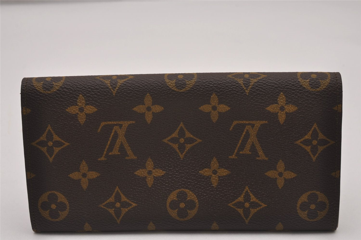 Authentic Louis Vuitton Monogram Pochette Porte Monnaie Credit Wallet Box 8067I