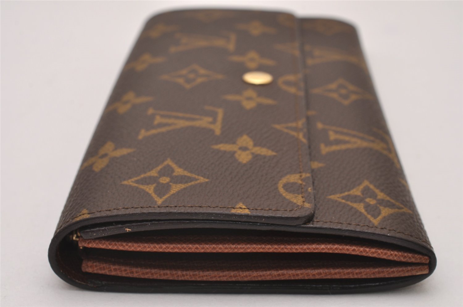 Authentic Louis Vuitton Monogram Pochette Porte Monnaie Credit Wallet Box 8067I