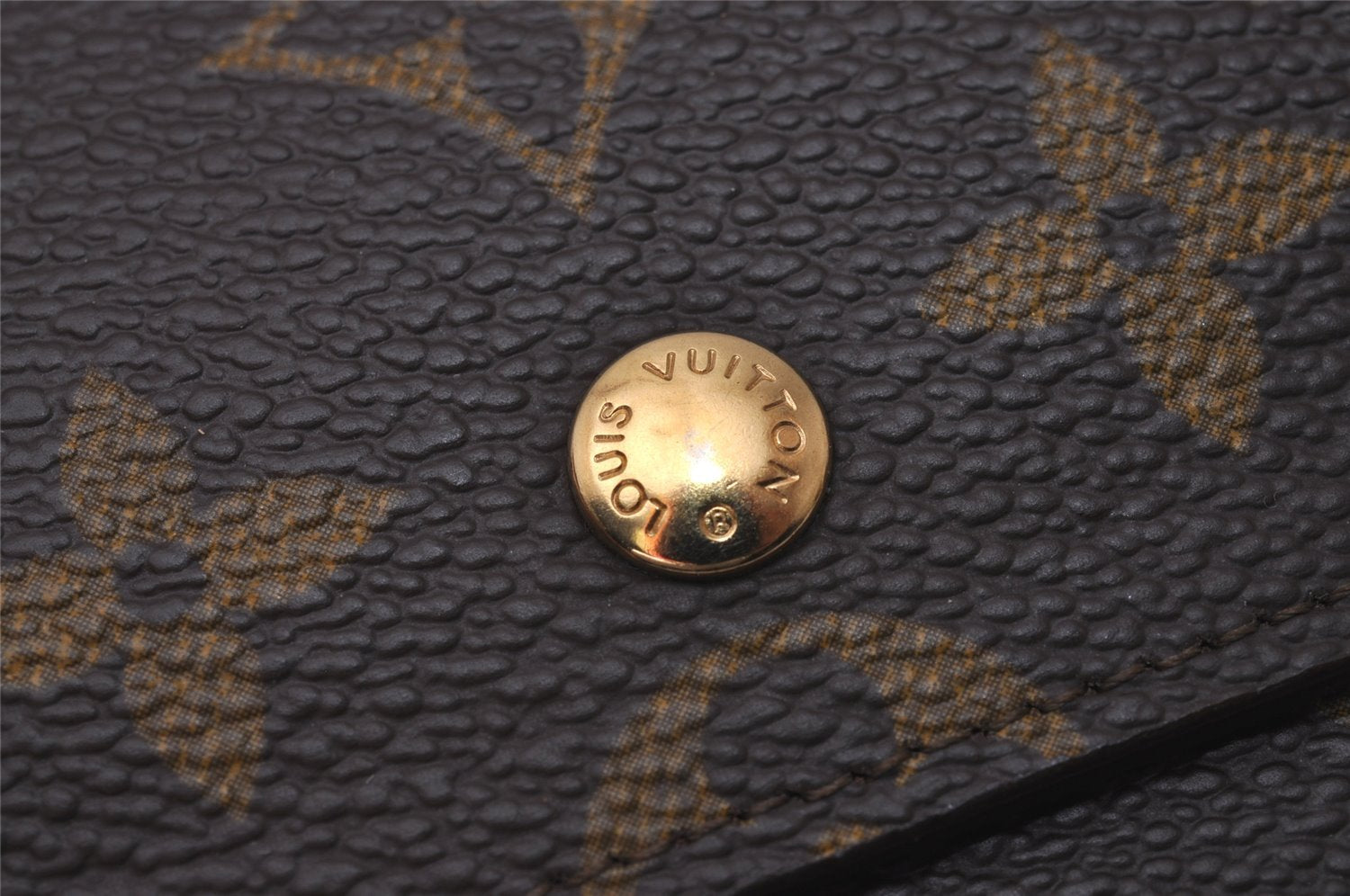 Authentic Louis Vuitton Monogram Pochette Porte Monnaie Credit Wallet Box 8067I