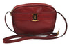 Authentic Salvatore Ferragamo Vara Shoulder Cross Body Bag Leather Red SF 8067J