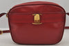 Authentic Salvatore Ferragamo Vara Shoulder Cross Body Bag Leather Red SF 8067J