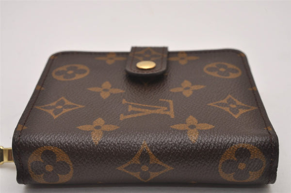 Authentic Louis Vuitton Monogram Compact Zip Bifold Wallet M61667 LV Box 8068I