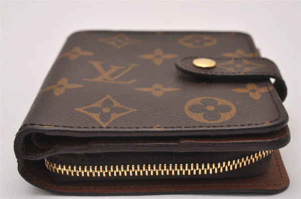 Authentic Louis Vuitton Monogram Compact Zip Bifold Wallet M61667 LV Box 8068I
