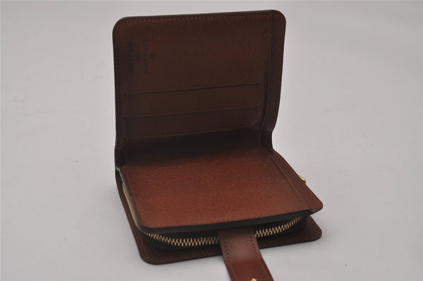 Authentic Louis Vuitton Monogram Compact Zip Bifold Wallet M61667 LV Box 8068I