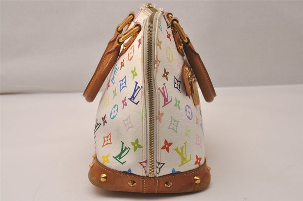 Auth Louis Vuitton Monogram Multicolor Alma PM Hand Bag White M92647 LV 8068J