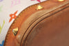 Auth Louis Vuitton Monogram Multicolor Alma PM Hand Bag White M92647 LV 8068J