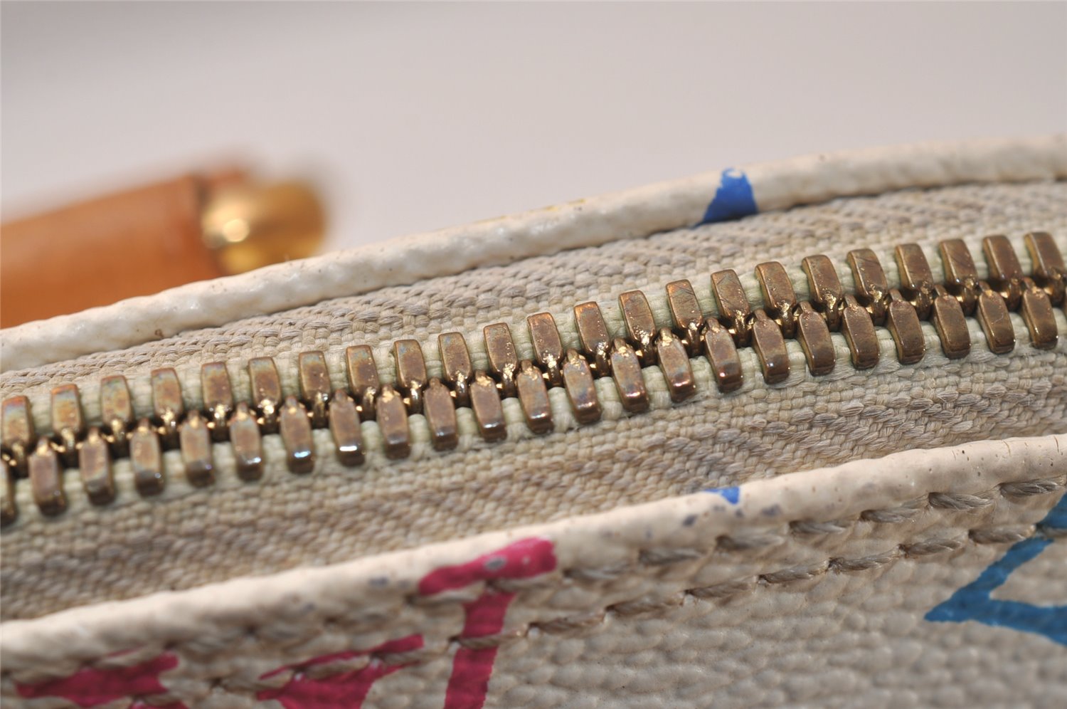 Auth Louis Vuitton Monogram Multicolor Alma PM Hand Bag White M92647 LV 8068J