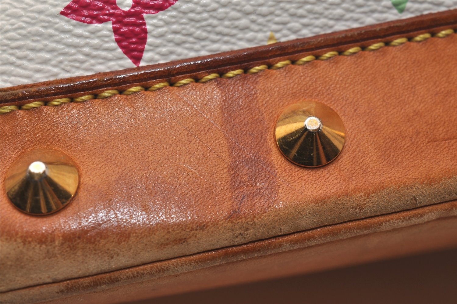 Auth Louis Vuitton Monogram Multicolor Alma PM Hand Bag White M92647 LV 8068J