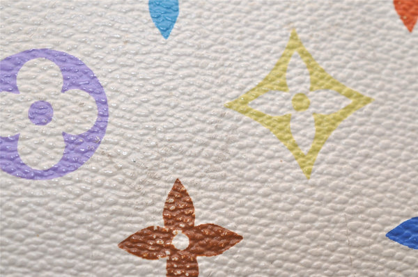 Auth Louis Vuitton Monogram Multicolor Alma PM Hand Bag White M92647 LV 8068J