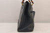 Authentic GUCCI Vintage Bamboo Shoulder Hand Bag Leather Navy Blue Junk 8068M