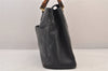 Authentic GUCCI Vintage Bamboo Shoulder Hand Bag Leather Navy Blue Junk 8068M