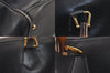 Authentic GUCCI Vintage Bamboo Shoulder Hand Bag Leather Navy Blue Junk 8068M