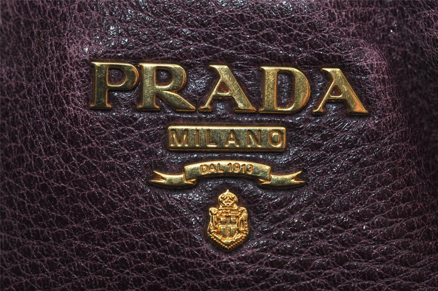 Authentic PRADA Leather Nappa 2Way Shoulder Crossbody Hand Tote Bag Purple 8069I