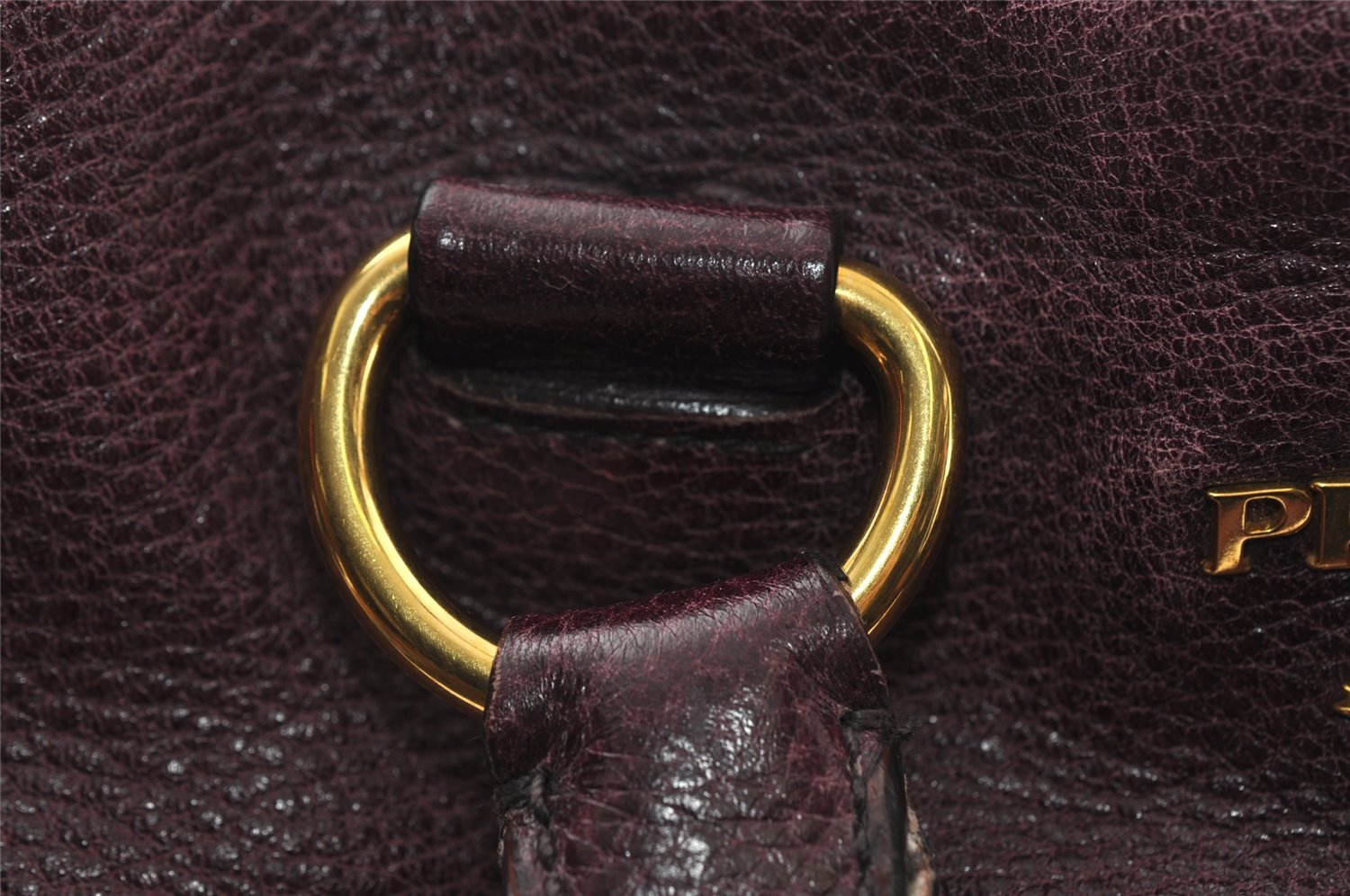 Authentic PRADA Leather Nappa 2Way Shoulder Crossbody Hand Tote Bag Purple 8069I