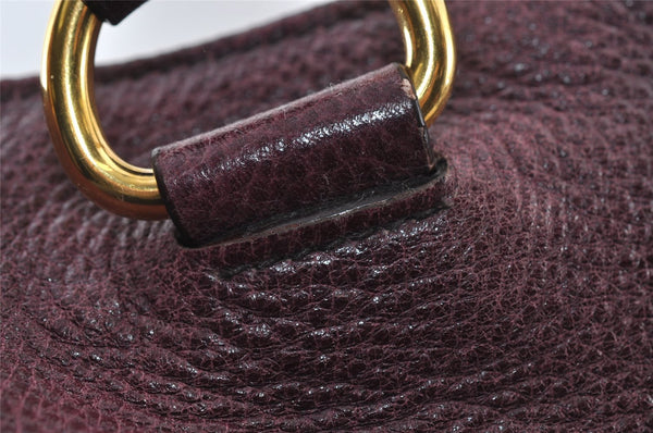 Authentic PRADA Leather Nappa 2Way Shoulder Crossbody Hand Tote Bag Purple 8069I