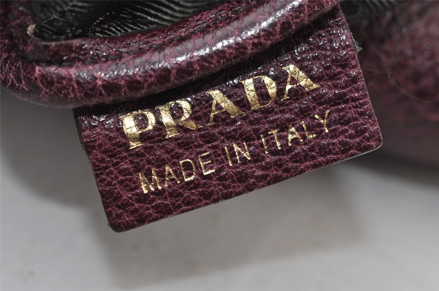 Authentic PRADA Leather Nappa 2Way Shoulder Crossbody Hand Tote Bag Purple 8069I