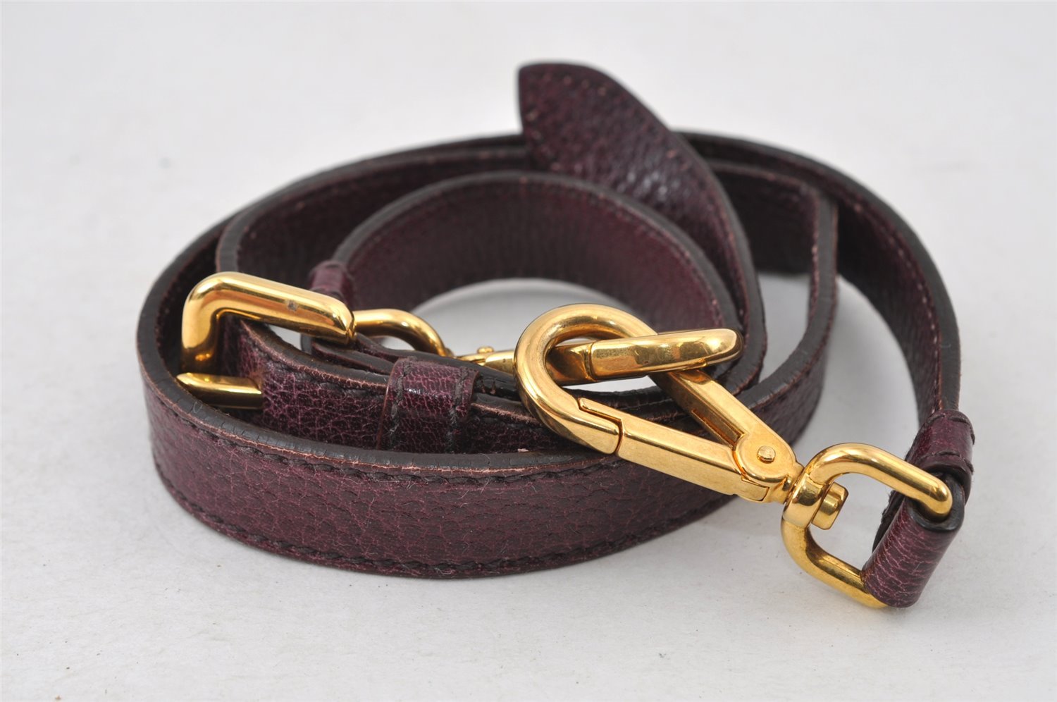 Authentic PRADA Leather Nappa 2Way Shoulder Crossbody Hand Tote Bag Purple 8069I