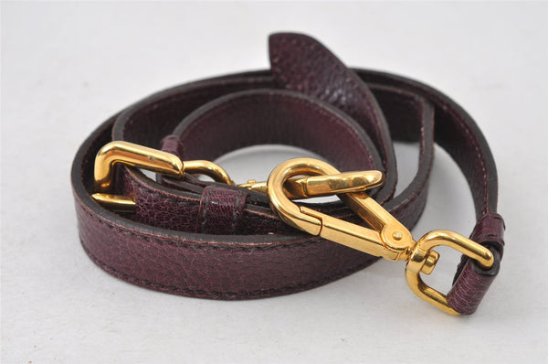 Authentic PRADA Leather Nappa 2Way Shoulder Crossbody Hand Tote Bag Purple 8069I