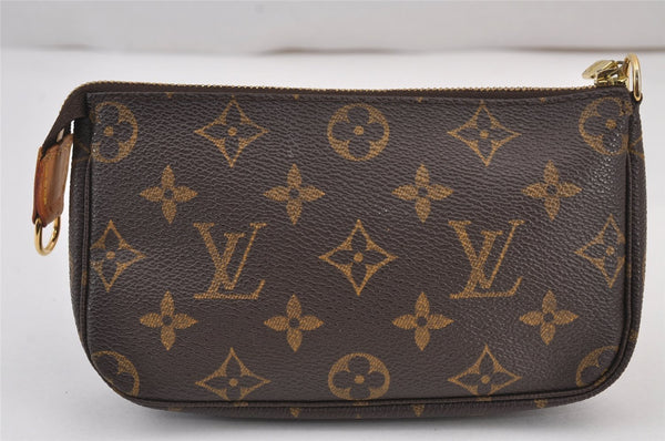 Authentic Louis Vuitton Monogram Pouch For Bucket GM LV 8070J