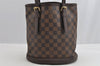 Authentic Louis Vuitton Damier Marais Bucket Shoulder Tote Bag N42240 LV 8071I
