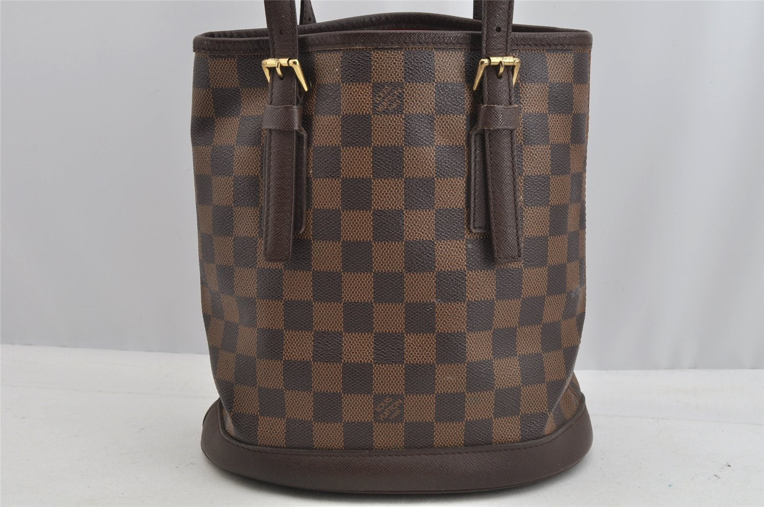 Authentic Louis Vuitton Damier Marais Bucket Shoulder Tote Bag N42240 LV 8071I