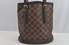 Authentic Louis Vuitton Damier Marais Bucket Shoulder Tote Bag N42240 LV 8071I